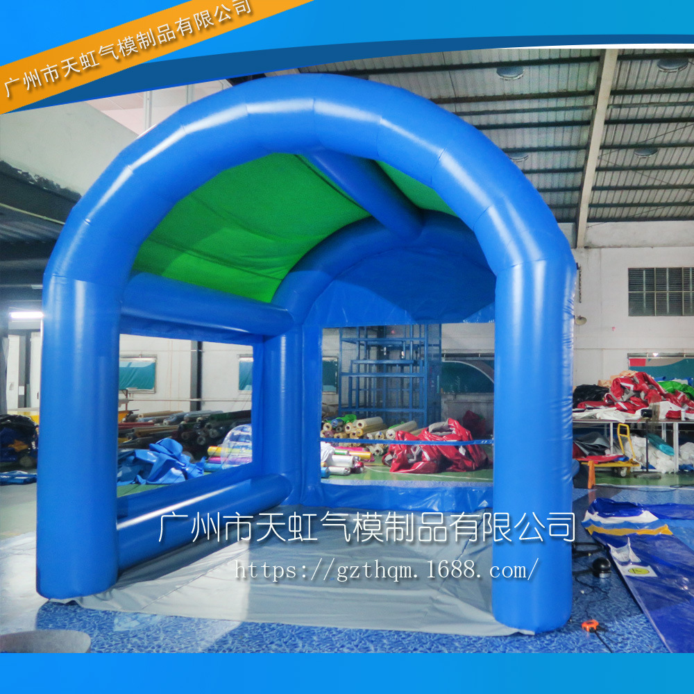 闭气户外蓝色充气帐篷 充气活动帐篷 网红充气帐篷展览 水池盖