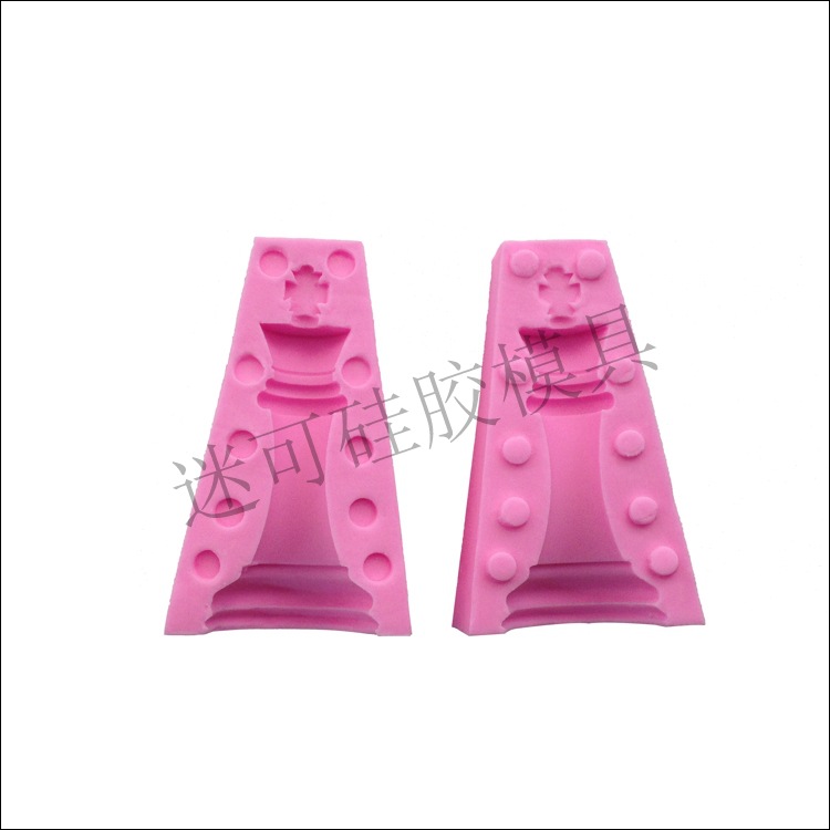 Rey de ajedrez logo fondant cake molde de silicona molde de chocolate molde de jabón hecho a mano ventas directas de la fábrica
