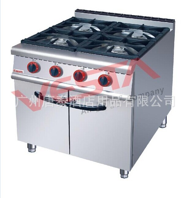 供应 JUSTA 立式组合炉系列之四头燃气煲仔炉连柜座 US-RA-4
