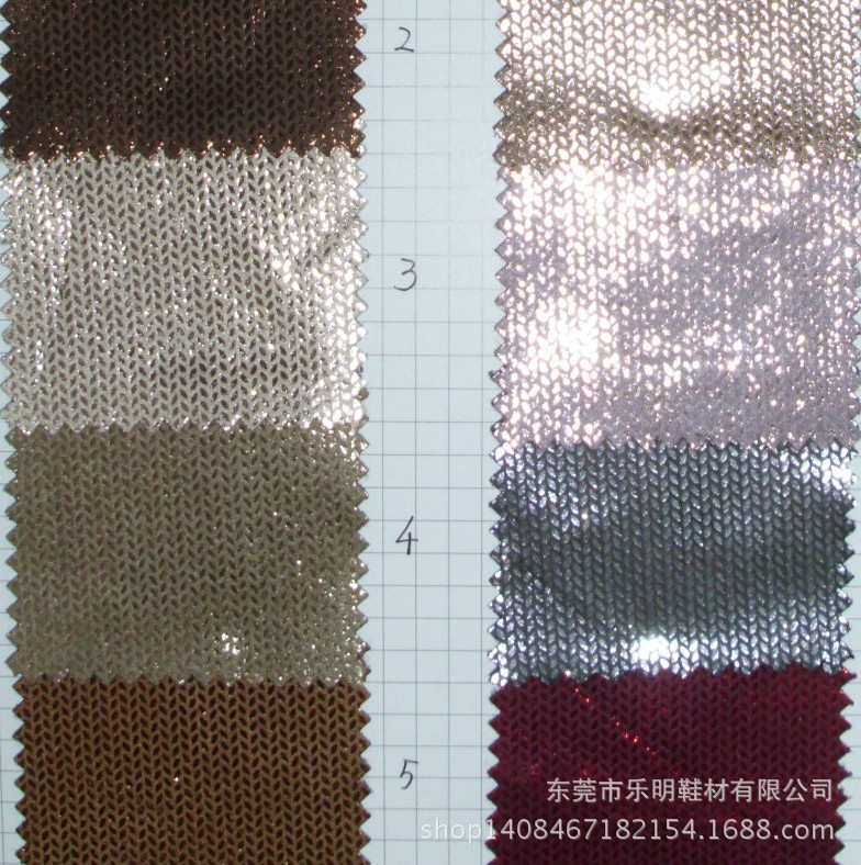 MB6293复合底金属烫金银玉米粒仿皮绒麂皮绒 鞋材箱包手袋面料