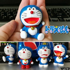 Doraemon Cat Tin Lanning Car Shelf Decor Handmade Model Car Interior Ornament Cake Decoration PVC 2nd Generation 6 Styles