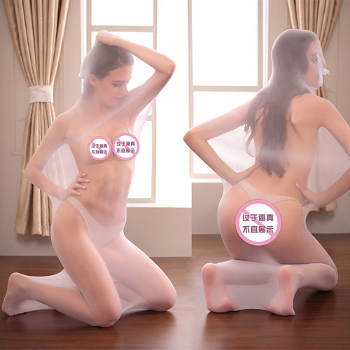 Double lengthened seamless sheer stockings sleeping bag men's and women's all-inclusive jumpsuit headgear tights and stockings jumpsuit