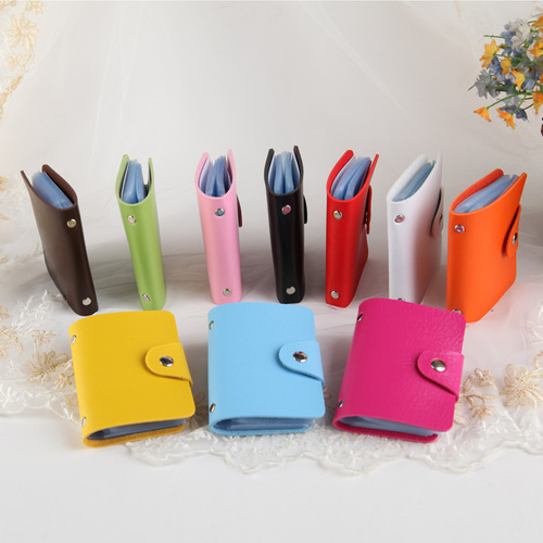 Factory Customized Card Holder with Printing for Taobao Gifts, Anti-Magnetic, Multi-Card Slots, 24 Card Slots, Advertising Card Holder for Wholesale