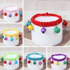 Pet Collars - Small Dog and Cat Collars, Hand-woven Collars with Colorful Spray Paint Bells