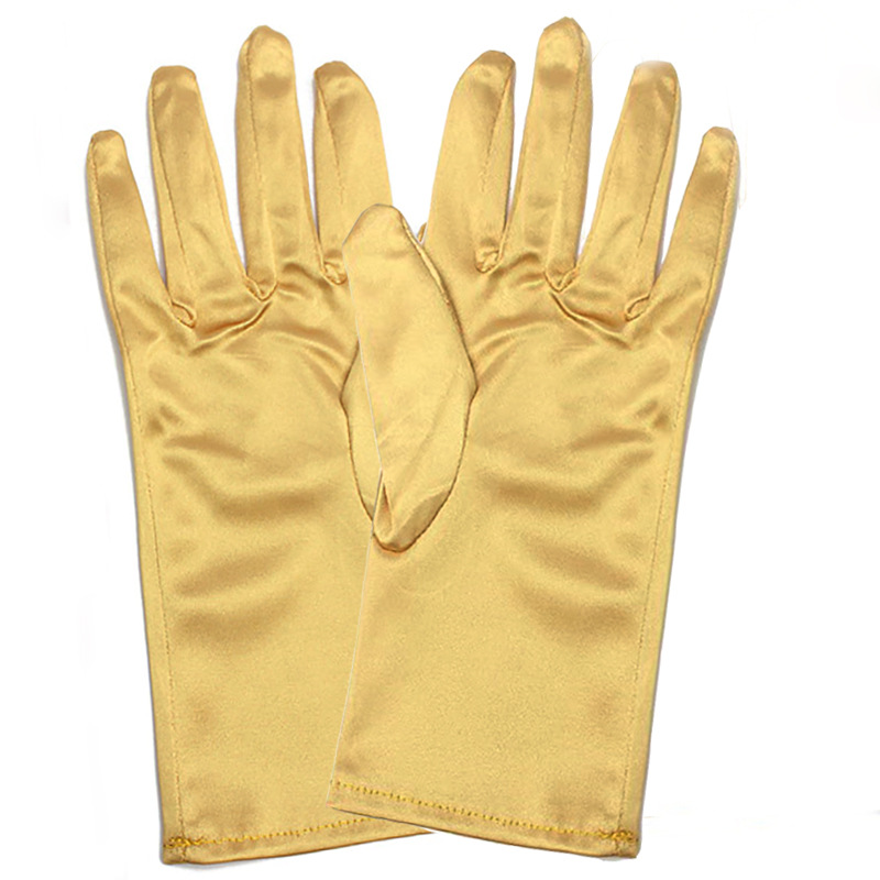 55g Weight Gloves Classification Satin Fabric Type 1 Pair Quantity Solid Color Pattern Women'S Gender Simple Style Style Women's Simple Style Solid Color Satin Gloves 1 Pair 14