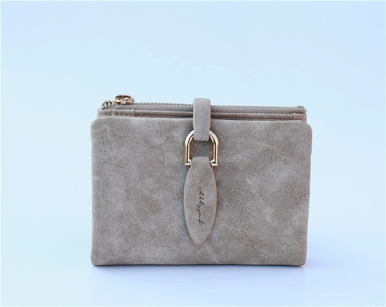 Retro wallet, matte universal folding short shoulder bag