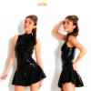 Leather skirt Foreign trade black PVC Bright skin Dress 5 yards Patent leather interest Underwear Original factory Produced 14785