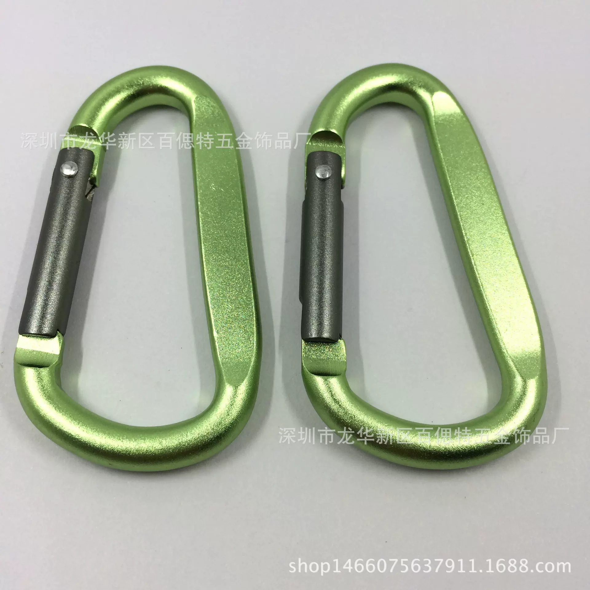 直销精品铝合金磨砂登山扣 爬山钩压扁6cm登山扣 优质环保 100%满