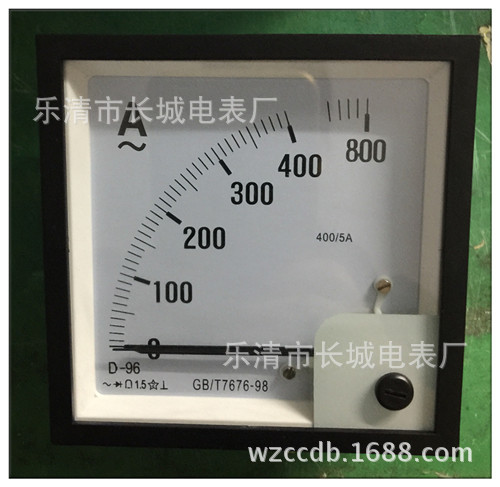 供应长城电表厂 D96  400/5 过载800 船用表交流电流表 90度