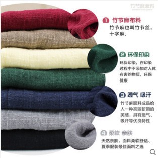 Tela de lino de bambú tela de lino de bambú textura de ropa tela de lino de algodón tela de lino al por mayor