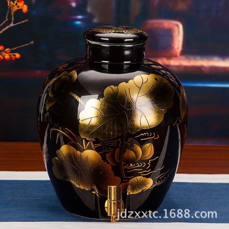 30 three-dimensional Lotus seal up Wine Jar Jingdezhen 1 pounds 5 pounds high temperature The wine bottle Manufactor wholesale Bayberry Yellow Wine Rice Wine