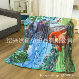 工厂专业印制3D数码法兰绒毛毯.超柔水晶绒3D数码毯子