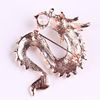 Fashionable brooch, pin suitable for men and women, accessory, European style