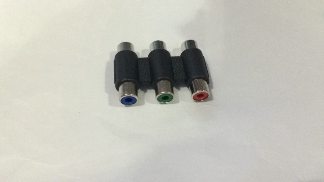 3AV转接头 3莲花母对母音视频对接头 RCA三母直通3AV母连接头