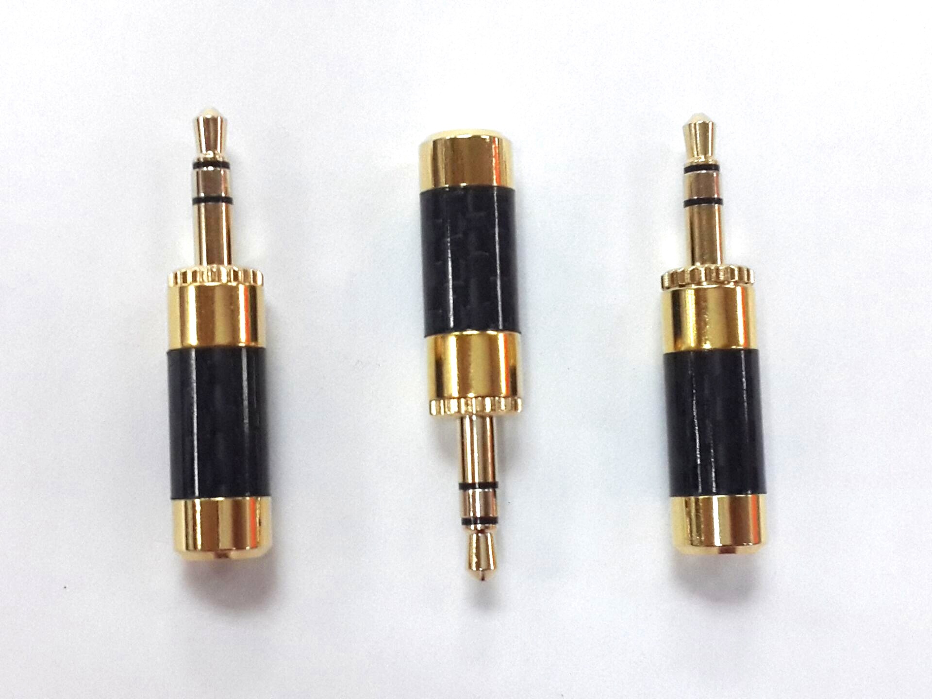 欧雅德碳纤镀金3.5立体网花插头/欧雅德3.5立体插头/3.5立体插头