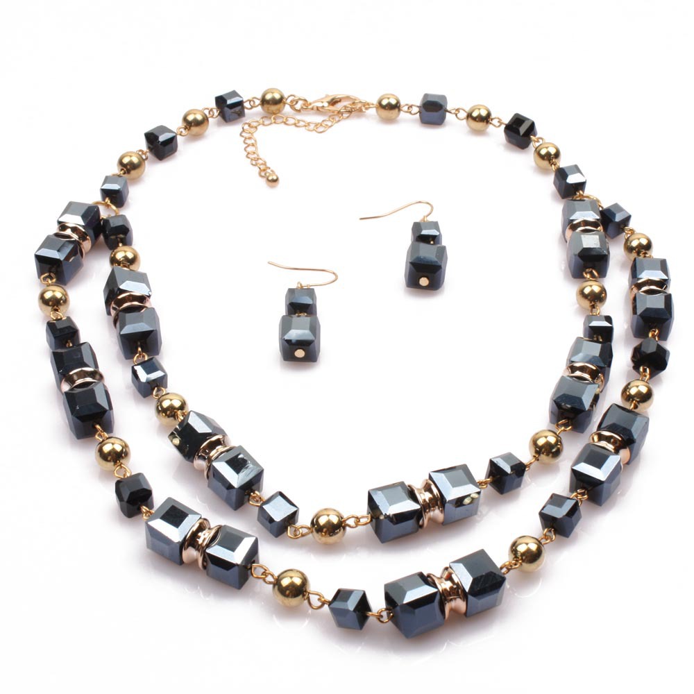 Fashion Crystal CZNecklaceGeometric (Transparent white)NHCT0186-Transparent white