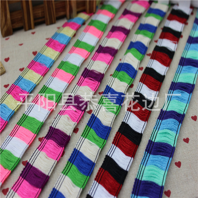 多色涤棉流苏
