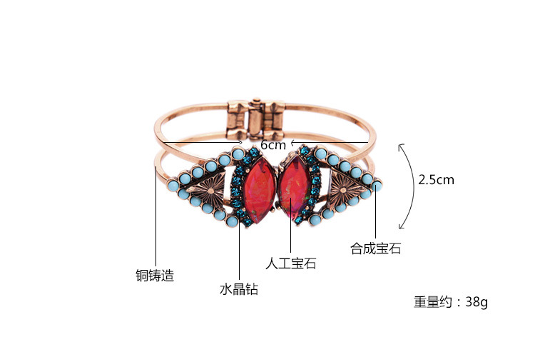 Fashion Jewelry Wholesale Vintage Diamond Flower Wild Women's Bangle display picture 1