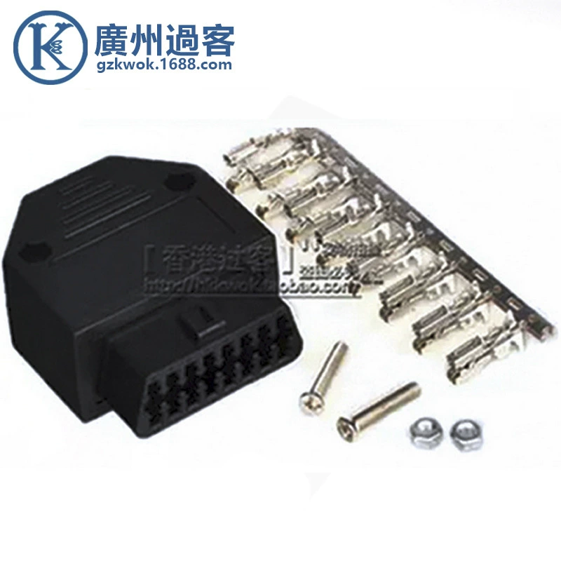 Оптовая OBD женский разъем obd2 разъем оболочки терминал винт 16Pin DIY терминал