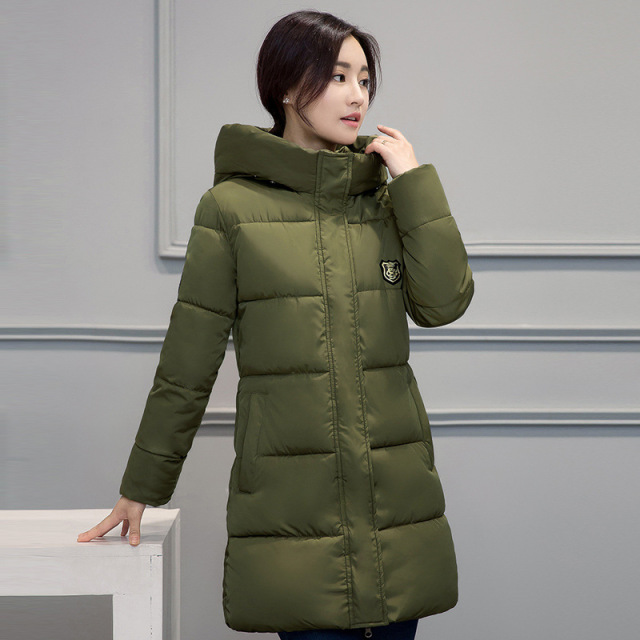 Long and Thickened Cotton Jacket Autumn and Winter Women’s Dresses 