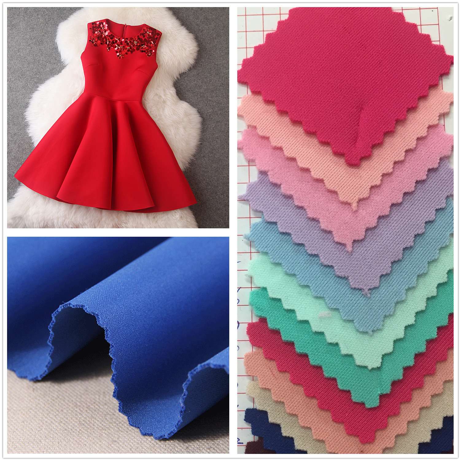 厂家直销 春秋女装250g空气层 外套连衣裙蓬蓬裙面料 现货批发|ru