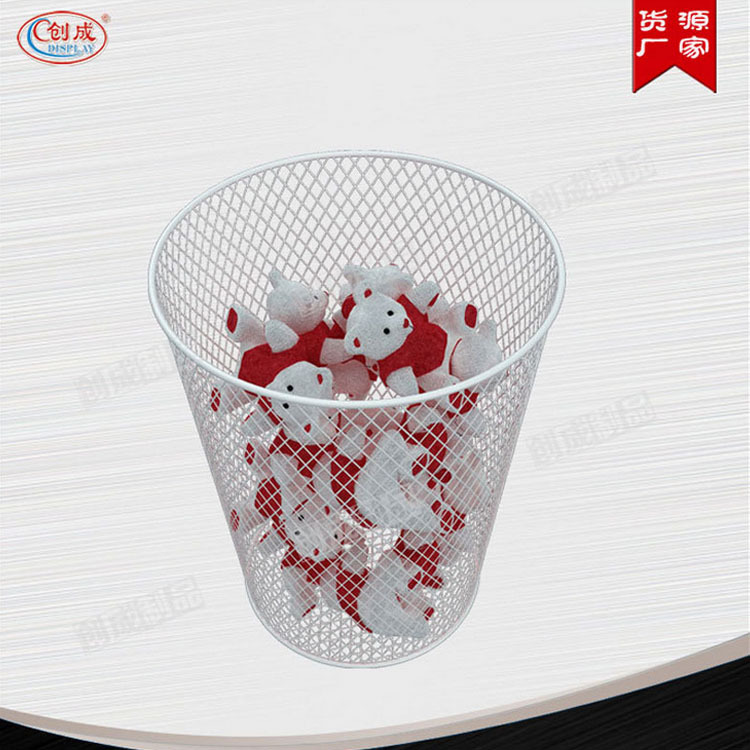铁网锥度笔筒办公收纳桶名创精品店玩偶收纳桶