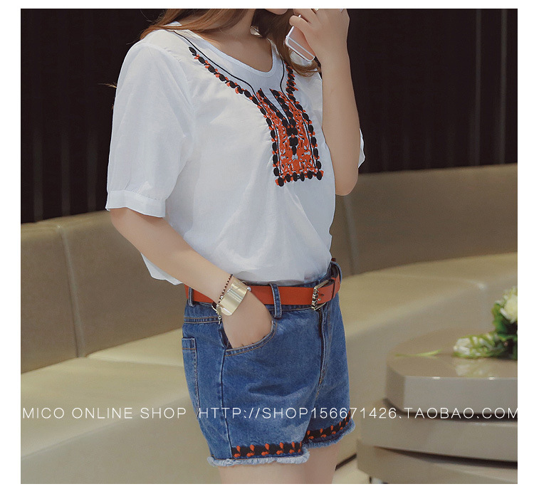 送腰帶牛仔短褲_24