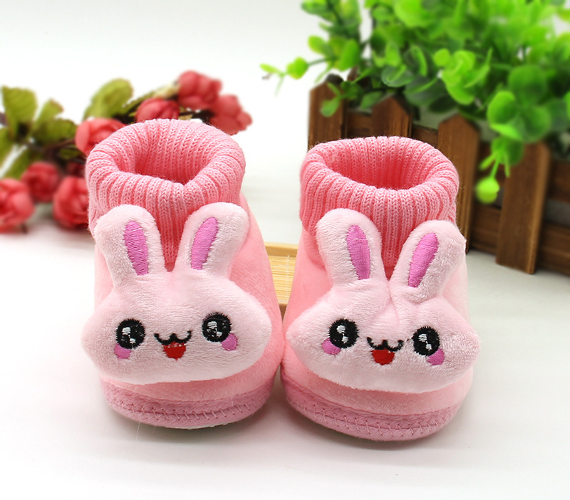 2021 New Baby Shoes Autumn and Winter 3D Cartoon Cotton Shoes Ribbed Walking Shoes for Boys and Girls