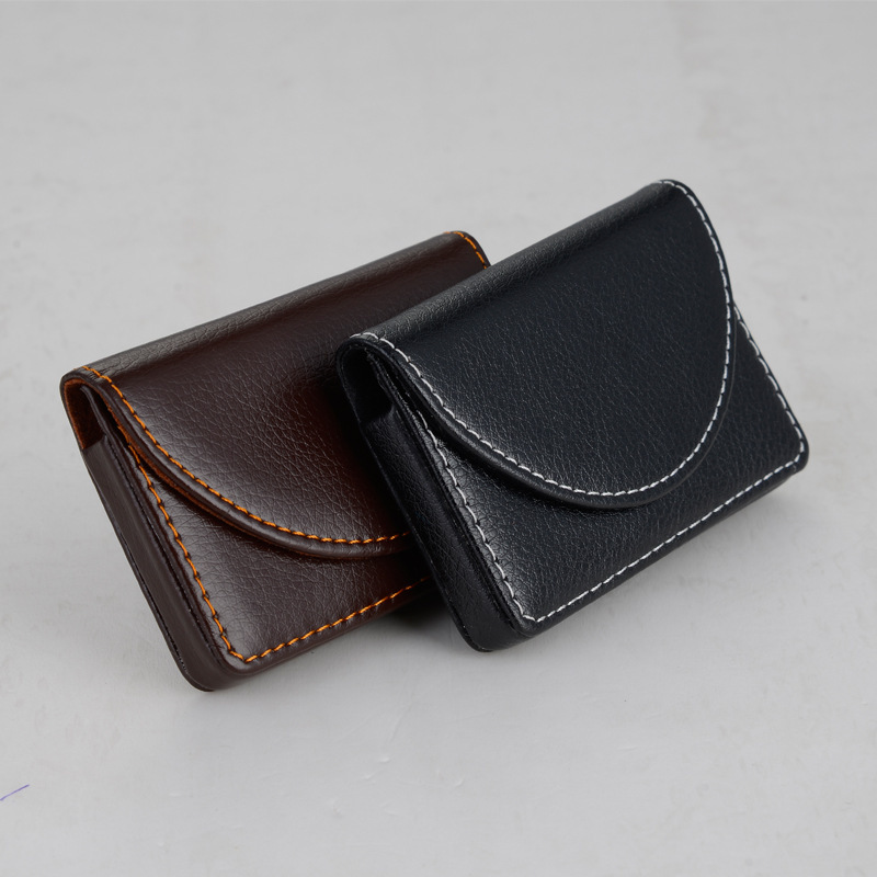 Wholesale leather business card stainless steel business card case metal business card case leather business card bag semicircle 033 Wholesale leather business card stainless steel business card case metal business card case leather business card bag semicircle 033