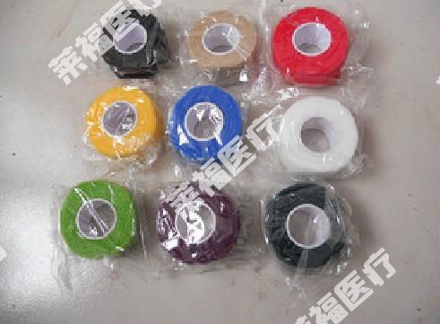 现货2.5cm*4.5m无纺布自粘绷带 自粘弹性绷带 弹力绷带卷