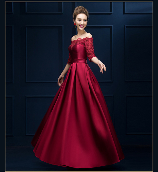 Wedding dress new red bride wedding dresses spring repair