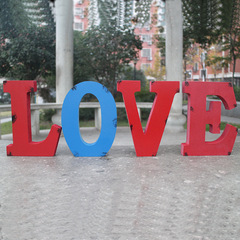 Zakka Retro Creative English Letter Shelf Decor for Bar, Café, and Photography Props