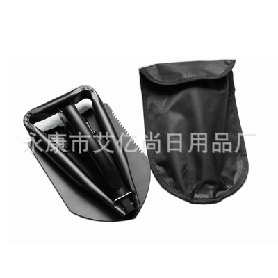 多功能救生铁锹 工兵铲 钓鱼折叠铲应急铲子 铁锹 带袋 中号|ru