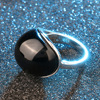 Retro black accessory, resin, ring, wholesale