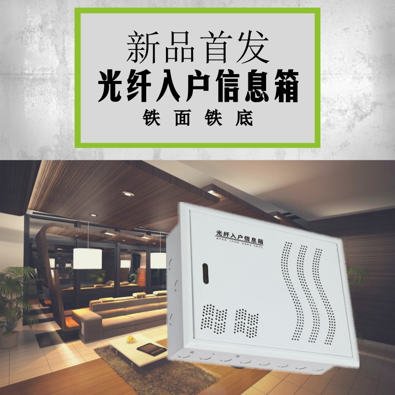 全铁 光纤入户信息箱 弱电箱户内信息箱多媒体 铁底铁面 非标尺寸