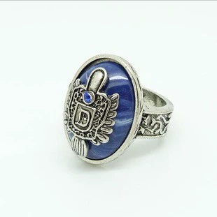 Retro geometric gemstone ring, JZ102, punk style