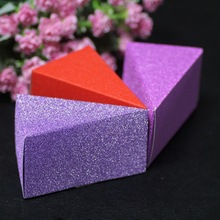 纯色小号金葱膜 喜糖盒创意蛋糕塔喜糖袋纸盒欧式三角形喜糖个性