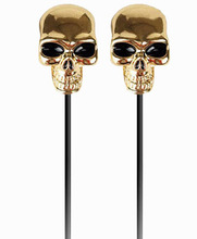 电镀uv入耳式耳机 环保 礼品 骷髅头耳机 防水耳机厂家