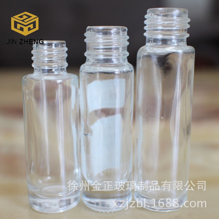 三款容量滚珠瓶 香水瓶5ml 8ml 10ml 透明螺口玻璃瓶精油瓶