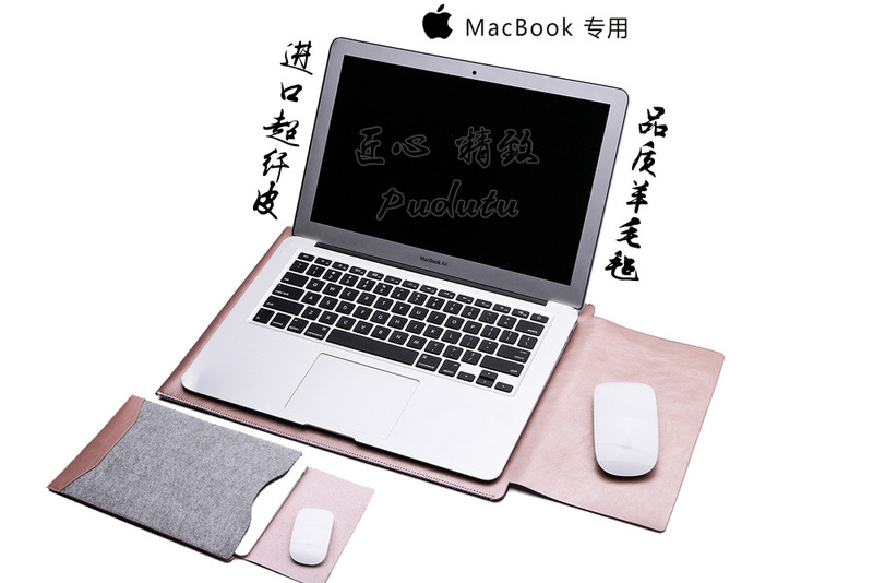 Suitable for Macbook air Inner Bag 13.3 11 12 15Pro Men's and Women's Protective Leather Case Apple Notebook