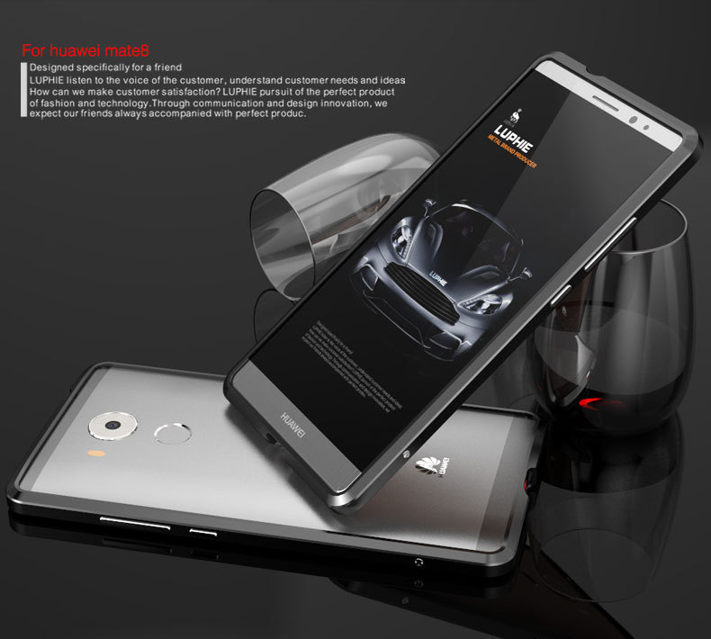 Luphie Blade Sword Slim Light Aluminum Bumper Metal Shell Case for Huawei Mate 8