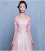 Banquet evening dress new Bridesmaid clothes Korean version Shoulder Dress Bride Gown Lace Dress