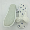 Demi-season non-slip knitted slippers with bow