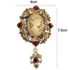 Retro fashionable brooch, high-end human head, European style, wholesale