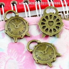 A2082 古青 3克 复古闹钟 DIY饰品配饰 ZAKKA饰品 40个/包