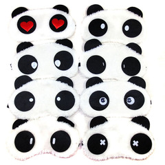 Cartoon Panda Eye Mask, Plush Fabric Eye Cover with Independent Packaging, Eye-shading Non-ice Bag Eye Mask