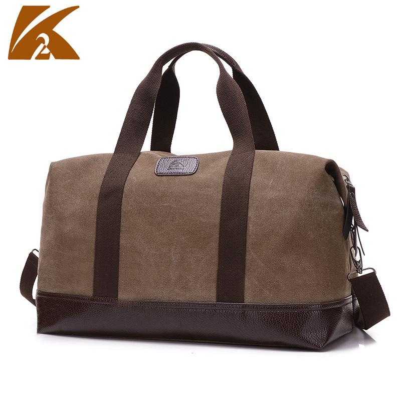 欧美潮流时尚帆布包韩版男大容量单肩包户外手提斜挎包旅行背包