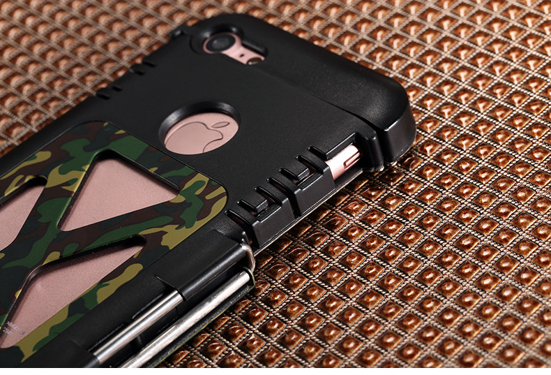 Armor King Iron Man Luxury Shockproof Stainless Steel Aluminum Metal Flip Case Cover for Apple iPhone 7 Plus & iPhone 7