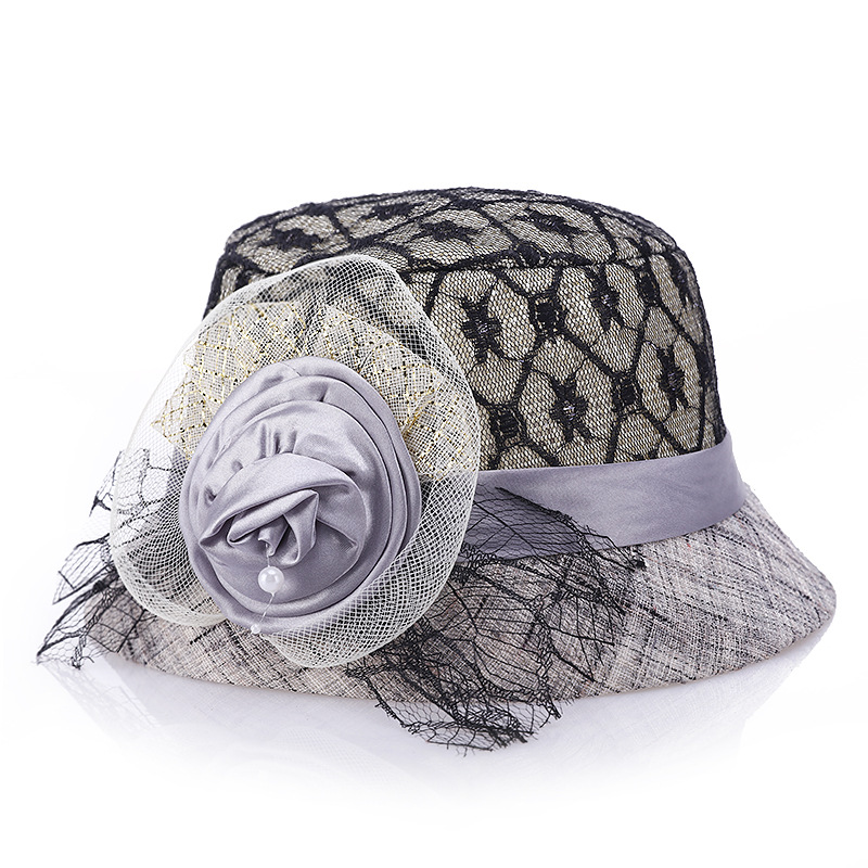 20200 primavera y verano nuevo color de lino encaje tophat moda sombrero superior sombrero para el sol hermosa madre cuenca sombrero moda sombrero