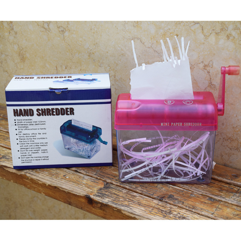 2021 Creative Mini Small Hand Shredder Small Desktop Office Paper